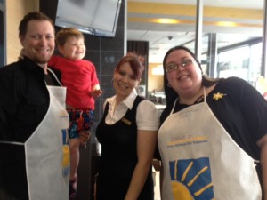 Marty, Griffin, the McDonalds lady and I